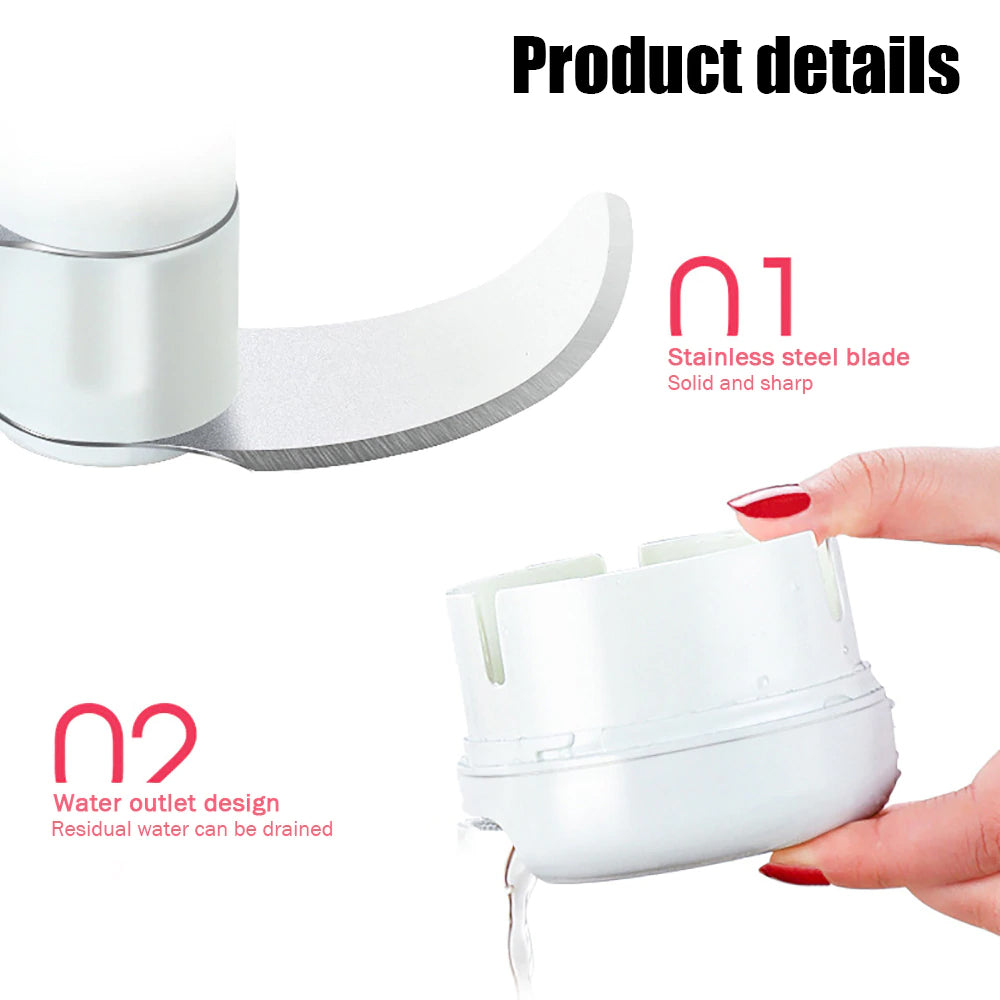 MINI FOOD CHOPPER Powerful Meat Grinder Hand-power Food Chopper Mincer Mixer Blender Chop Meat Fruit Vegetable Nuts Shredder
