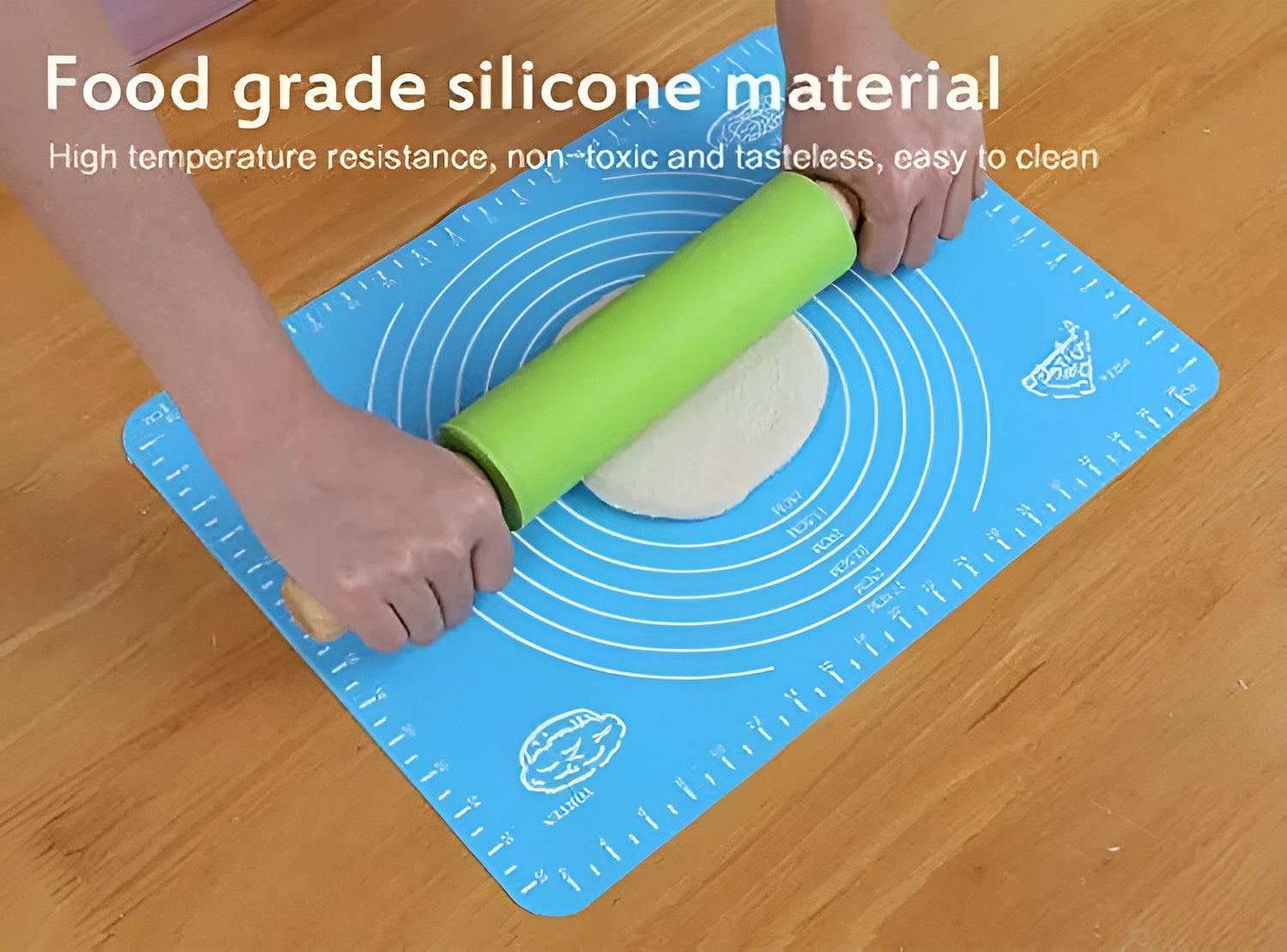Silicone Baking Roti Mat With Measurements Heat Resistant | Non Stick Flour Rolling Mat