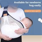 Baby Carrier, Ergonomic Baby Strap one Shoulder Labor-Saving Polyester Baby Half Wrapped Sling