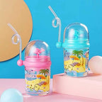 Children Whale Spray Cup Sippy Bottle Cartoon Baby with Sippy Kettle