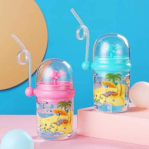 Children Whale Spray Cup Sippy Bottle Cartoon Baby with Sippy Kettle