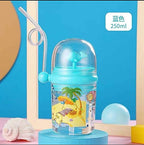 Children Whale Spray Cup Sippy Bottle Cartoon Baby with Sippy Kettle