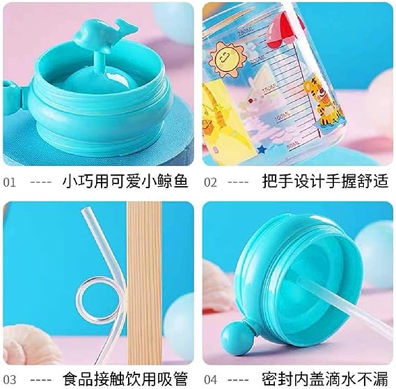 Children Whale Spray Cup Sippy Bottle Cartoon Baby with Sippy Kettle