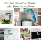 Fan Duster Flexible Micro Fiber Duster With Telescopic Stainless Steel Handle for Fan Cleaning Specially