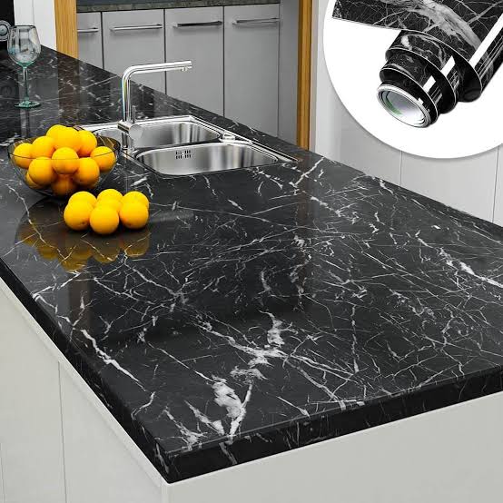 Self Adhesive Sheet for Kitchen / Waterproof Anti Oil & Heat Resistant Wallpaper Sheet 2 Meter