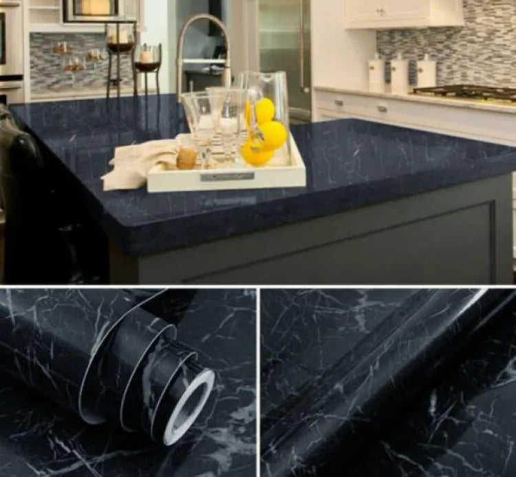 Self Adhesive Sheet for Kitchen / Waterproof Anti Oil & Heat Resistant Wallpaper Sheet 2 Meter