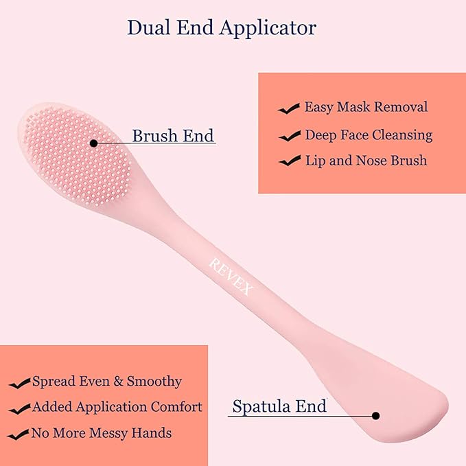 Silicone Face Mask Brush Applicator | Facial Mask Brush for Mud, Clay, Charcoal Mixed Mask