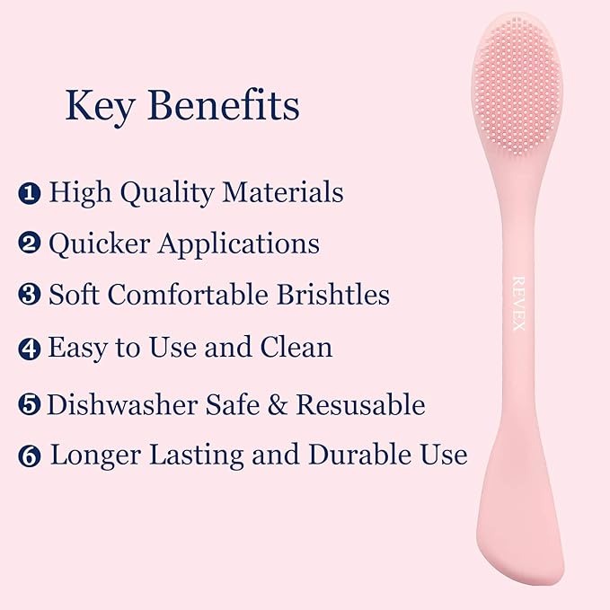 Silicone Face Mask Brush Applicator | Facial Mask Brush for Mud, Clay, Charcoal Mixed Mask