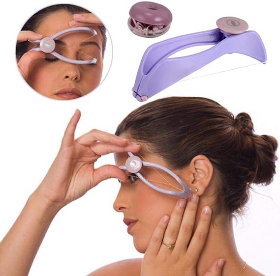 Eyebrow Threading Tool – Modern Plastic Cotton Facial & Body Hair Remover for Women
