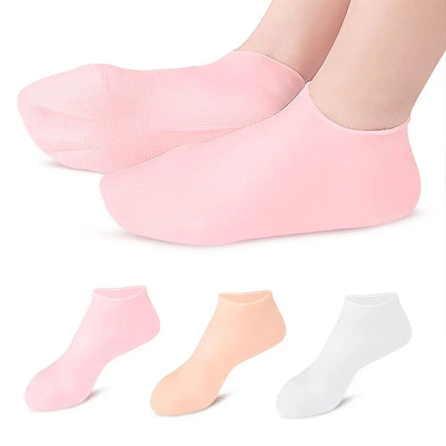 1Pair Silicone Jelly Socks Gel Moisturizing Socks Foot Care Protector