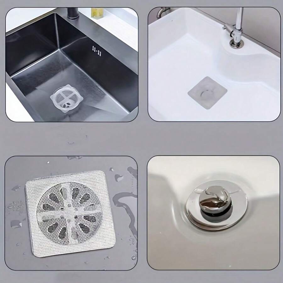 Floor Drain Sticker Hair Catcher Drain Stopper Cover Kitchen Bathroom Accessories