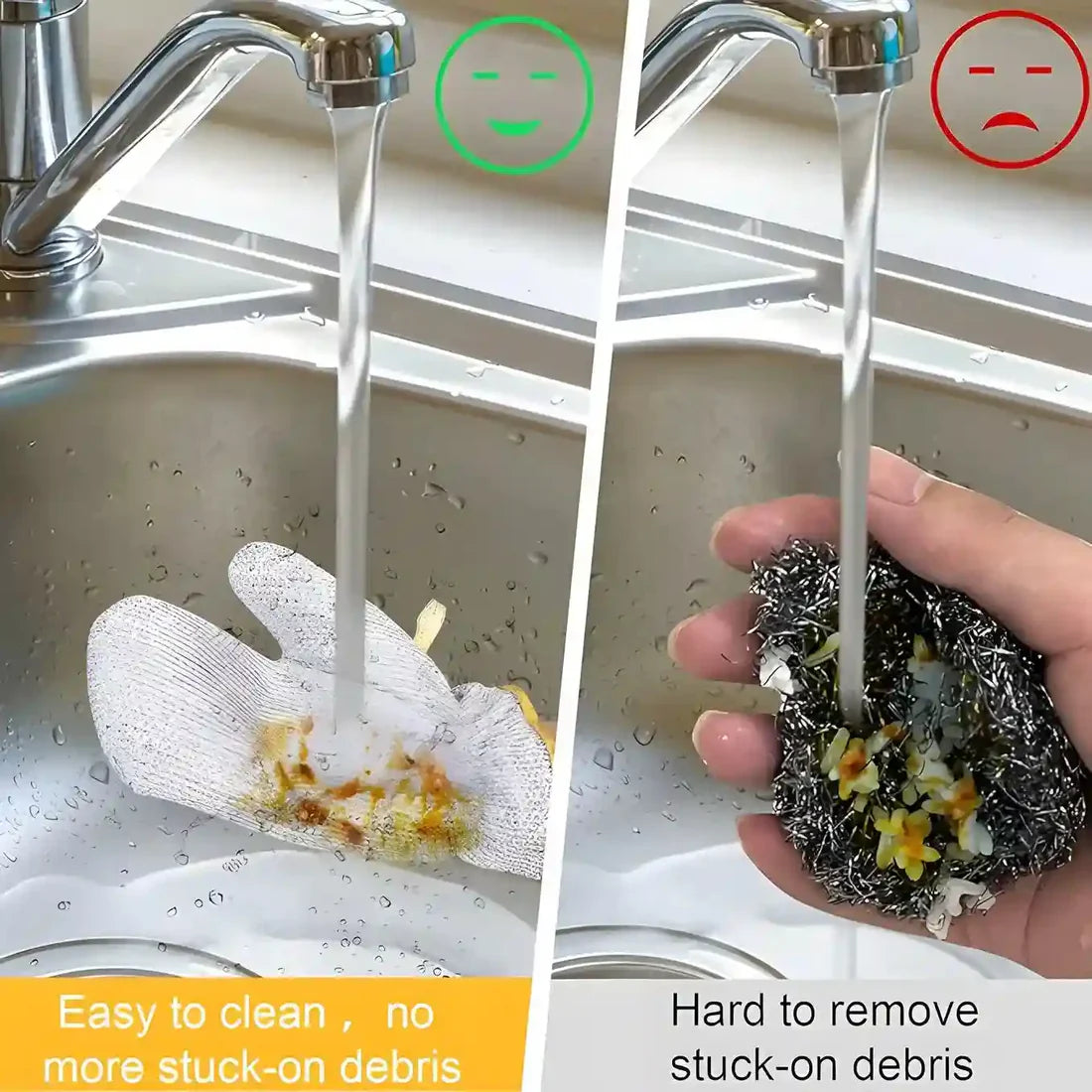Wire Dishwashing Gloves | Dishwashing Rags For Wet And Dry Non-scratch Wire Dish Cloths For Washing Dishes, Kitchen