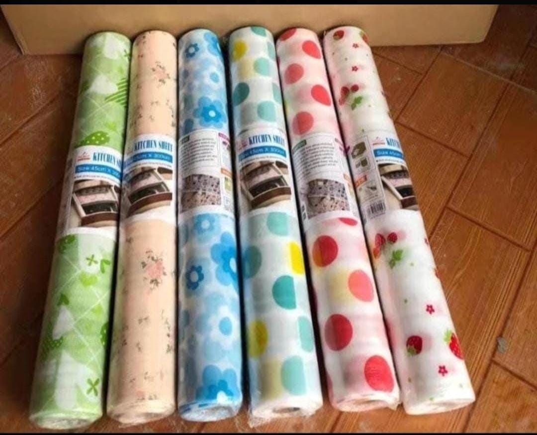 Non Slip Kitchen Printing Antibacterial Cabinet Plastic Foam Household Wardrobe 2 meter