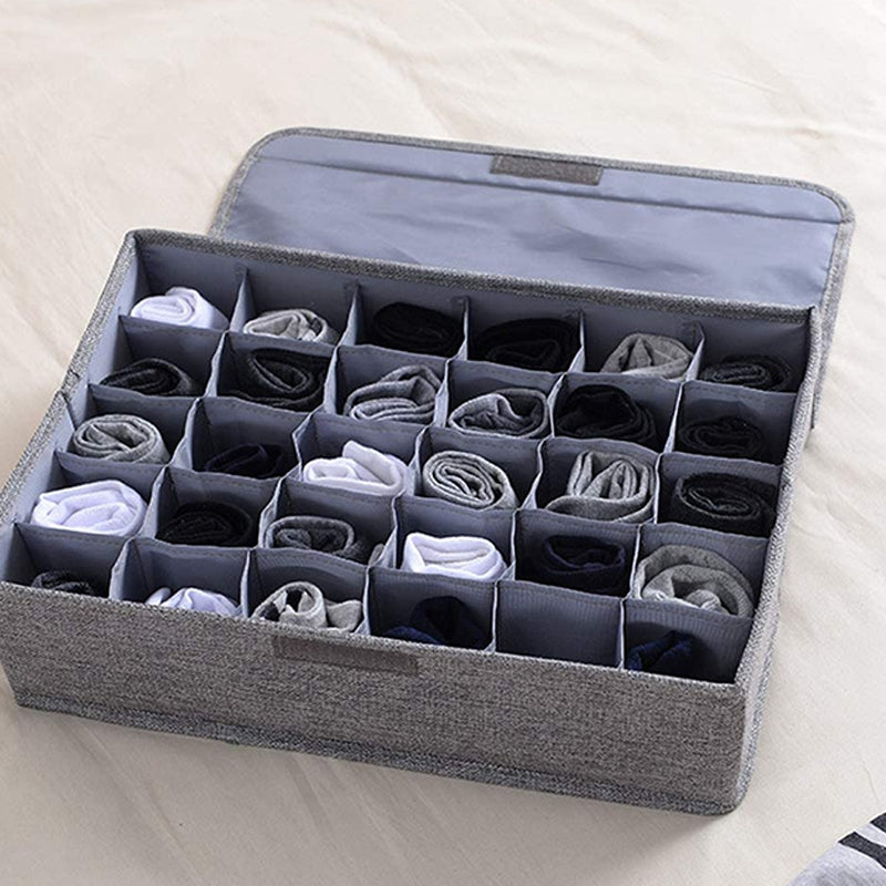 Socks Organizer | Drawer Organizer Divider Underwear Organizer, 24 Cell