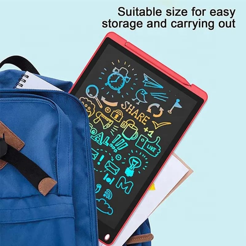 LCD Writing Drawing Tablet | Kids Learning Table - Multi color (Random color) - 10 Inch