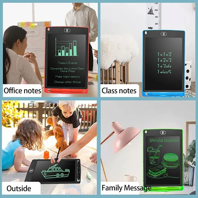 LCD Writing Drawing Tablet | Kids Learning Table - Multi color (Random color) - 10 Inch