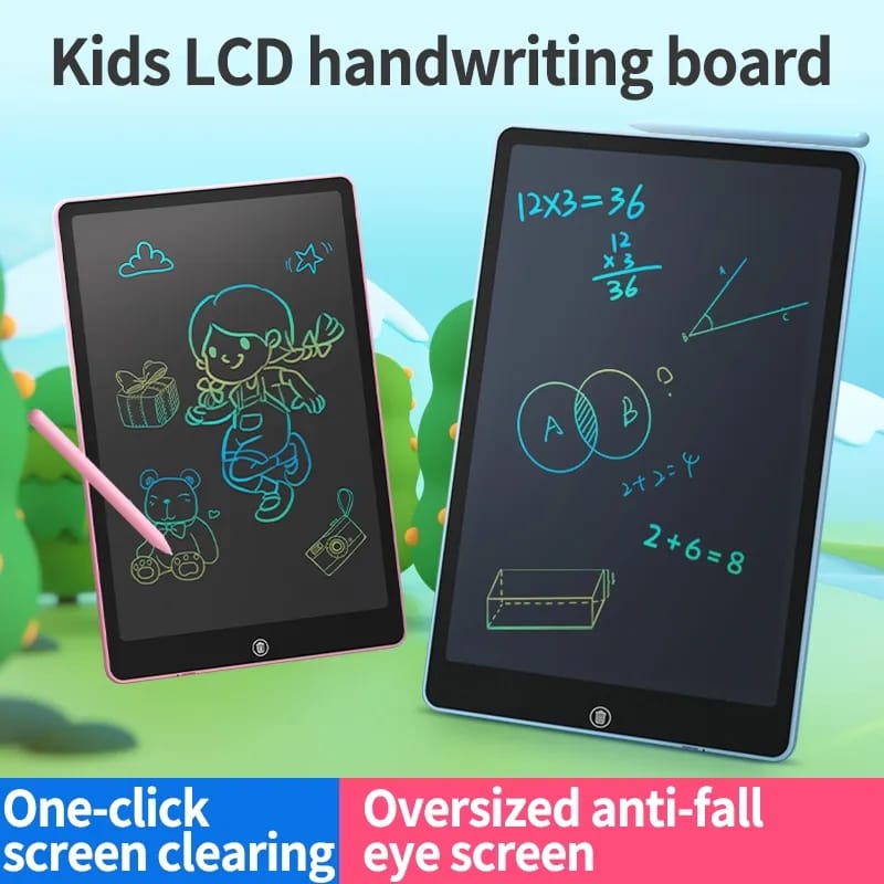 LCD Writing Drawing Tablet | Kids Learning Table - Multi color (Random color) - 10 Inch