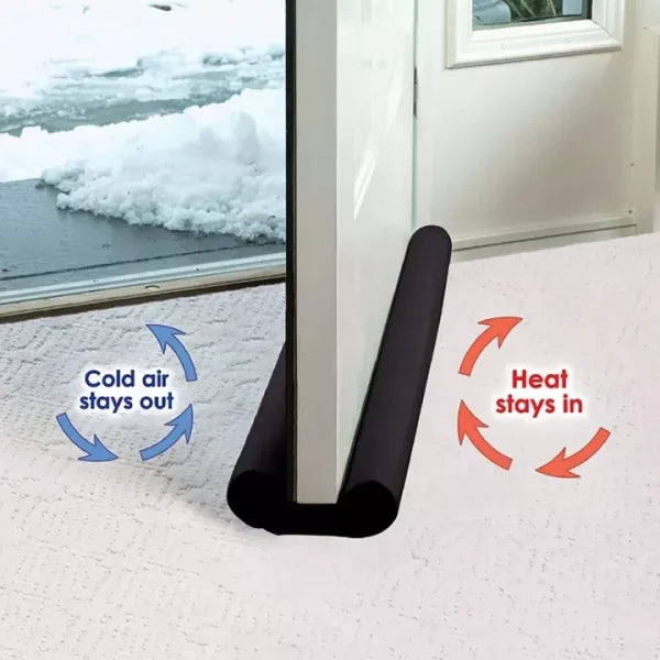 Twin Door Foam Draft Protector - Door Air Lock Foam For Cold Air Window Shutters