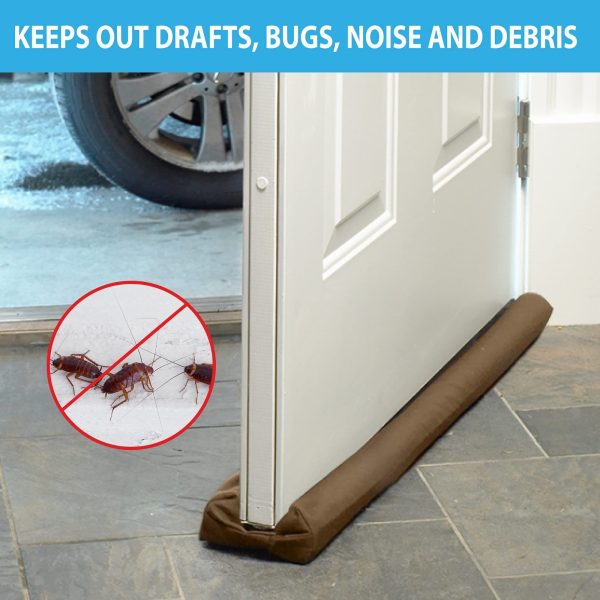 Twin Door Foam Draft Protector - Door Air Lock Foam For Cold Air Window Shutters