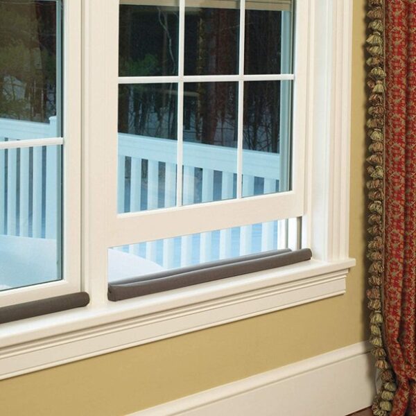 Twin Door Foam Draft Protector - Door Air Lock Foam For Cold Air Window Shutters