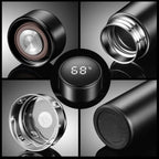 Temperature Display Vacuum Insulated Water Bottle Thermo Flask Made of Premium Stainless Steel Coffee Cup