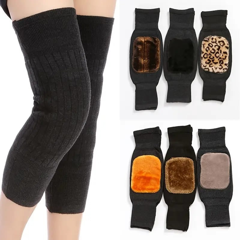 1 Pair Unisex Women Men’s Cashmere Wool Knee Brace Pads | Winter Warm Thermal Knee Warmers Velvet Knee Protector