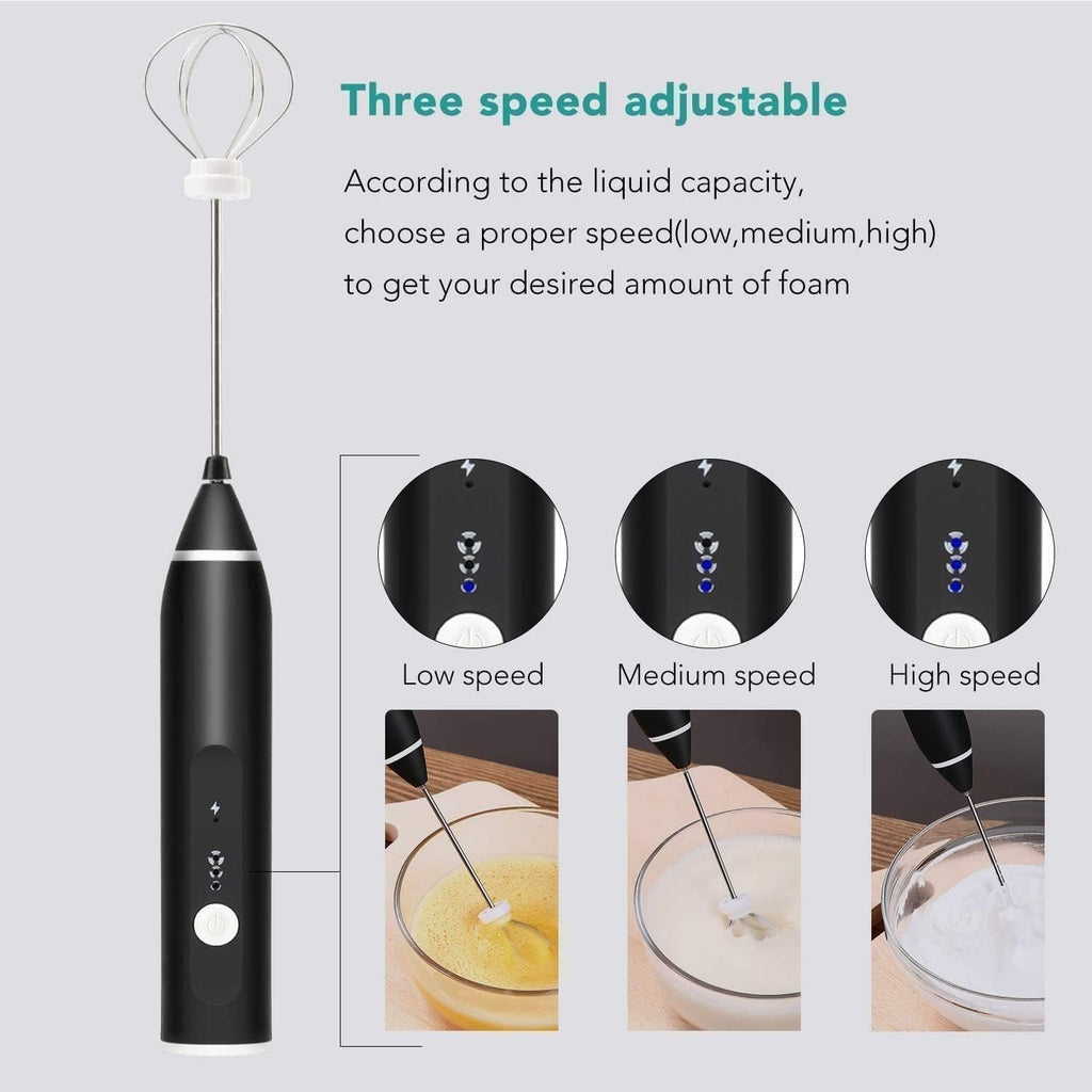 Rechargeable Electric Coffee Mixer Egg Beater Quick Frothing Action