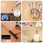 Arc Lighter With Usb Charging Cable | Flameless Windproof | LED Battery Display | Safety Switch | Rotate 360 Degrees