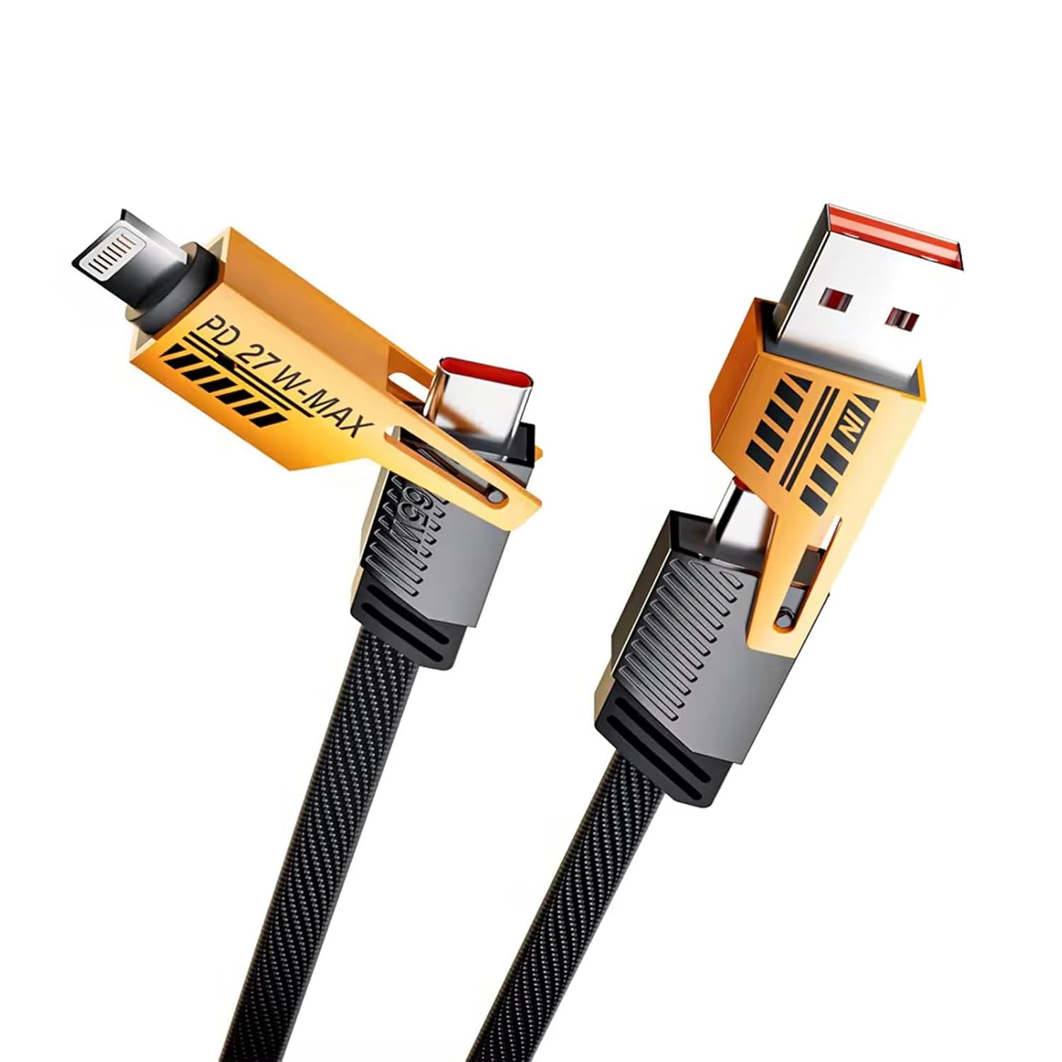 4-in-1 Multi USB Charging Cable – For IPhone and Type C | Fast PD Charger Cord for iPhone, iPad, Samsung, MacBook
