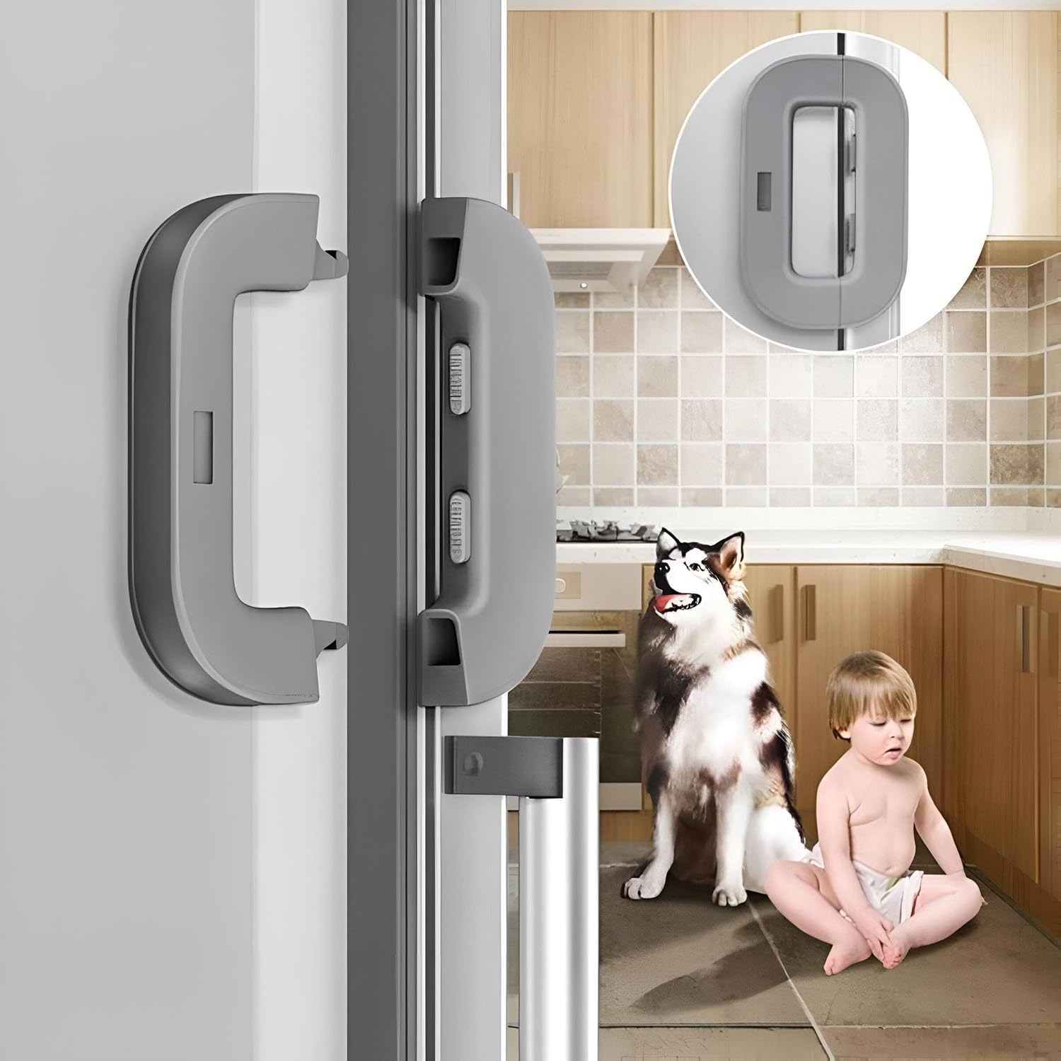 Child Safety Refrigerator Lock, Refrigerator Door Lock, Self Adhesive Freezer Door, Refrigerator Door, Double Safety Button, Home Safe Design, Child Proof Refrigerator Door Lock Multicolor