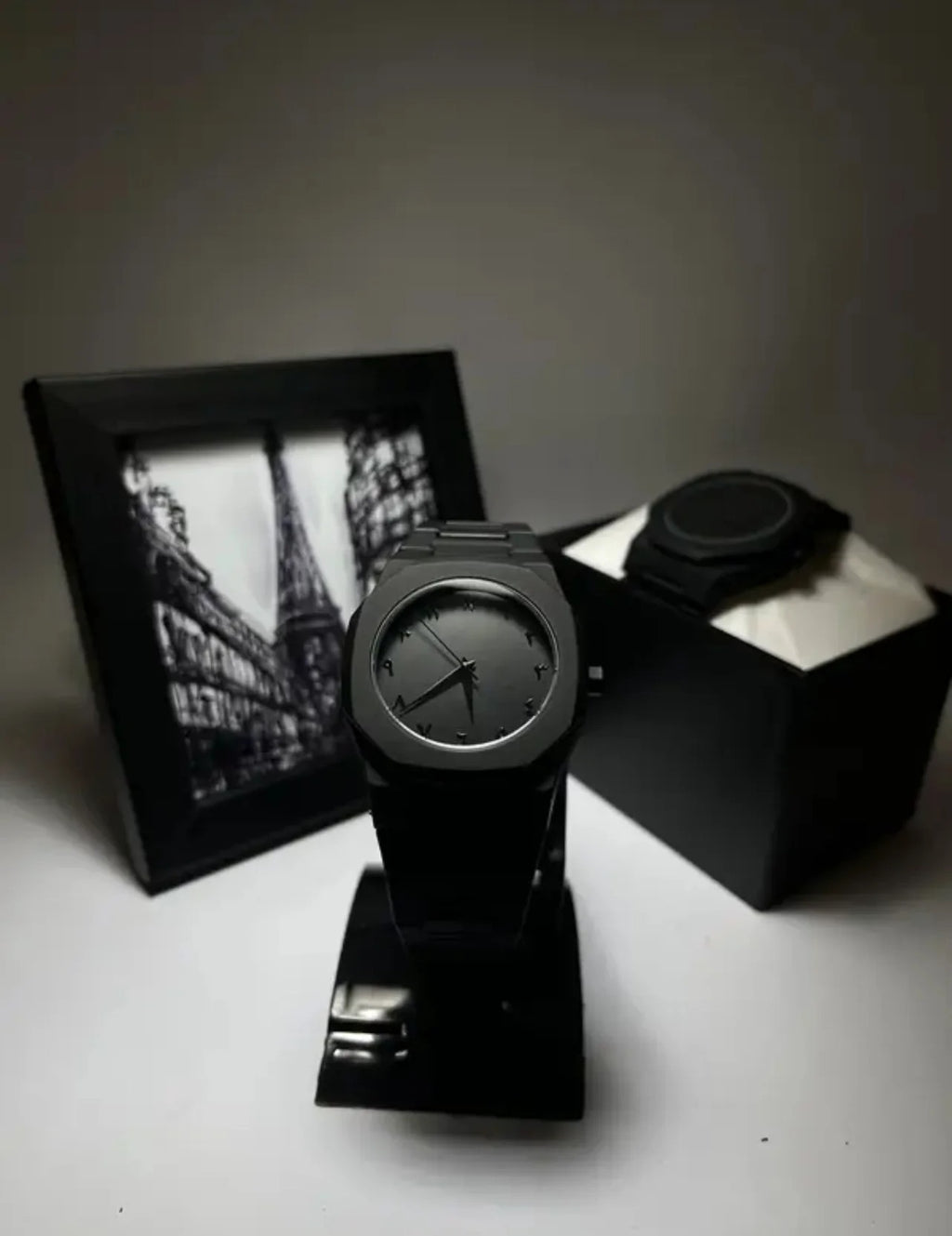 Full Black Aura Quartz Analog Watch – Lightweight Premium Design for Men & Boys