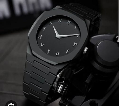 Full Black Aura Quartz Analog Watch – Lightweight Premium Design for Men & Boys