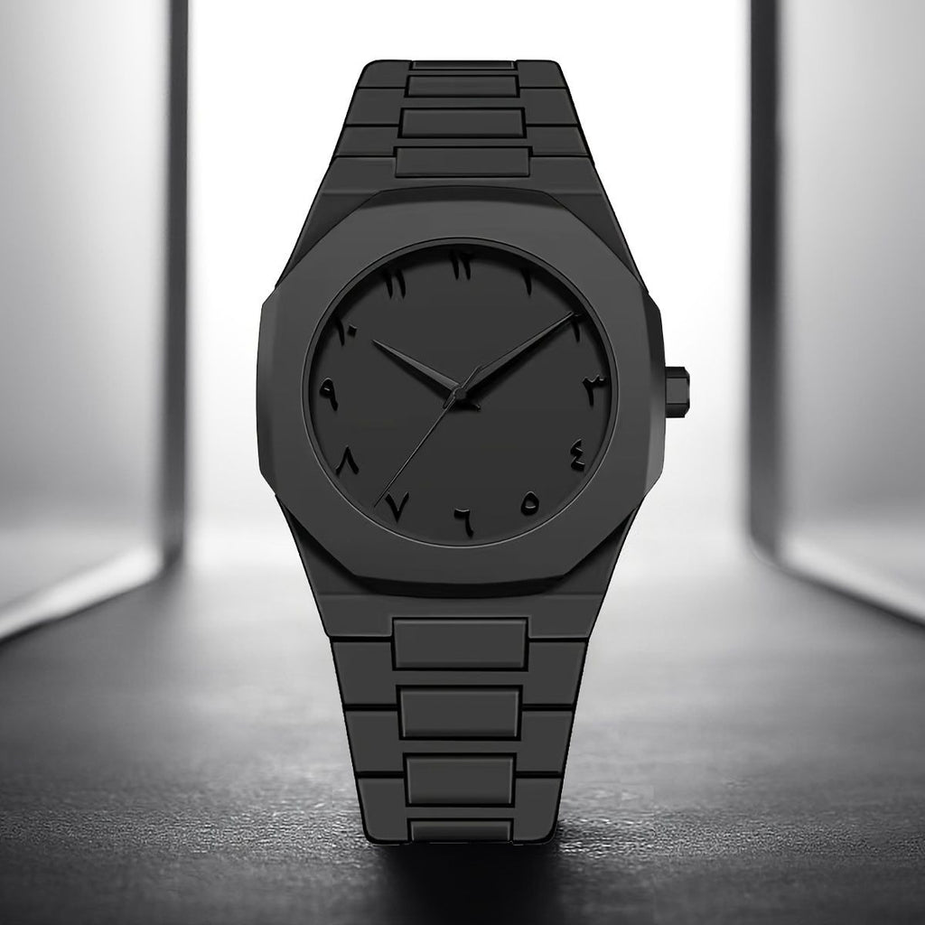 Full Black Aura Quartz Analog Watch – Lightweight Premium Design for Men & Boys