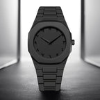 Full Black Aura Quartz Analog Watch – Lightweight Premium Design for Men & Boys
