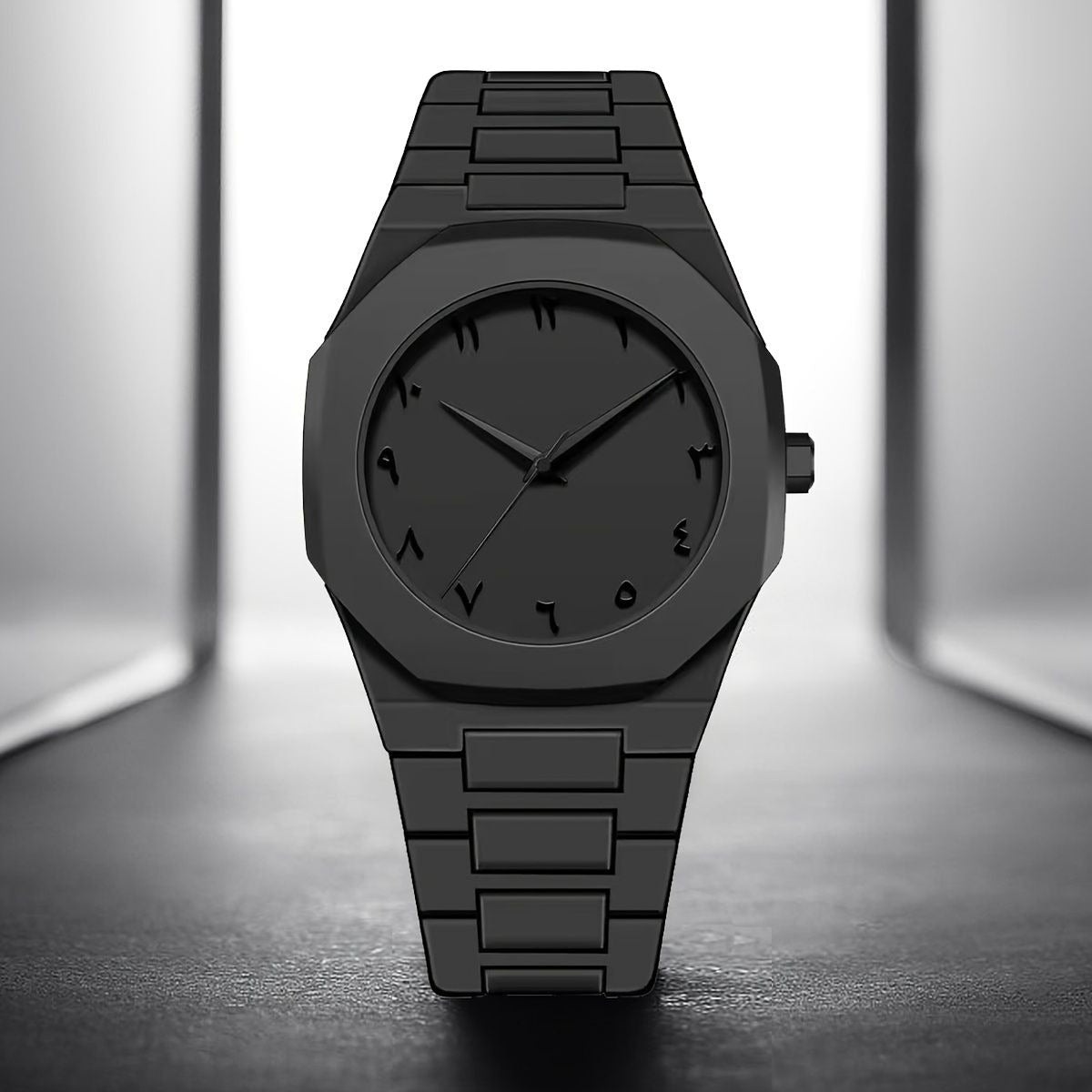Full Black Aura Quartz Analog Watch – Lightweight Premium Design for Men & Boys
