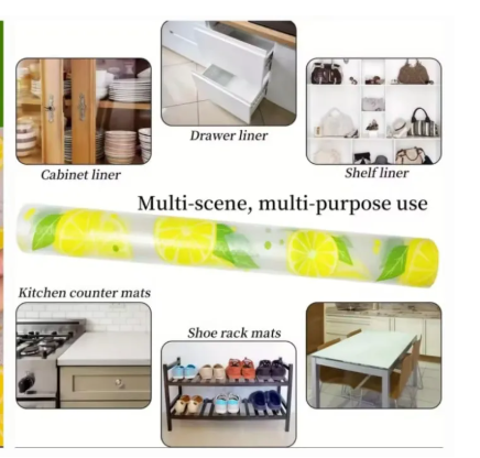 Waterproof Kitchen Mat Shelf Liner 2 Meter – Easy To Clean, Oil Proof, Anti Slip Multipurpose Drawer And Shelf Cover