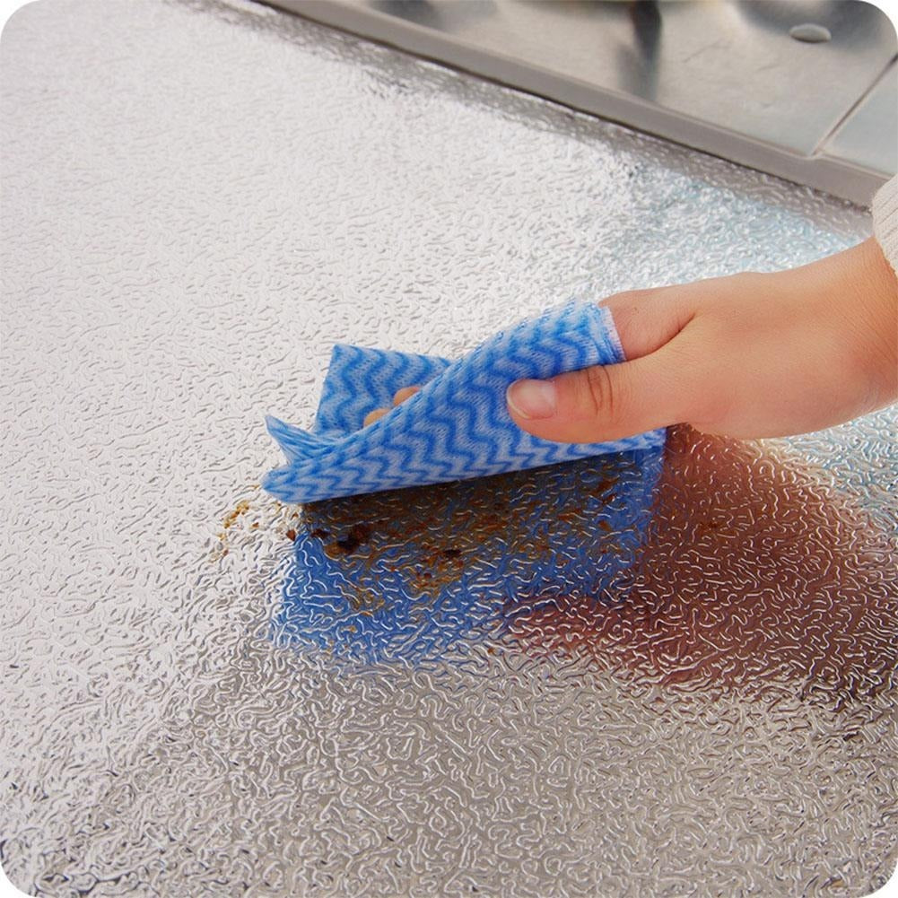 Self-Adhesive Kitchen Oil-Proof Sticker Roll | Waterproof Aluminium Foil Sheet | 1 Sheet Roll Size 2 Meter