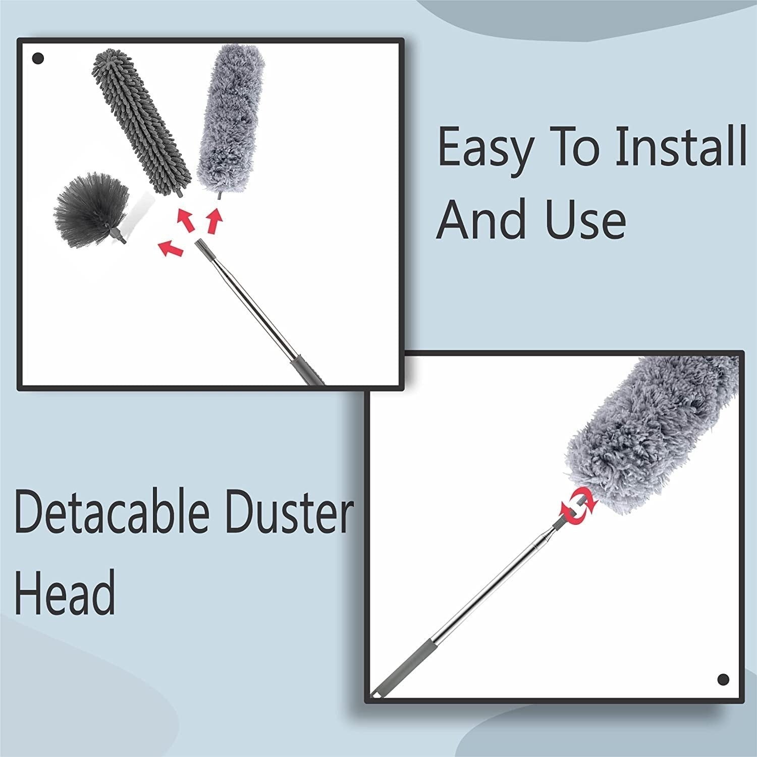 Extendable Microfiber Duster Feather Duster With Extra Long Handle