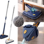 Extendable Triangle Mop 360 Twist Squeeze Window Glass Toilet Bathroom Floor Household Cleaning