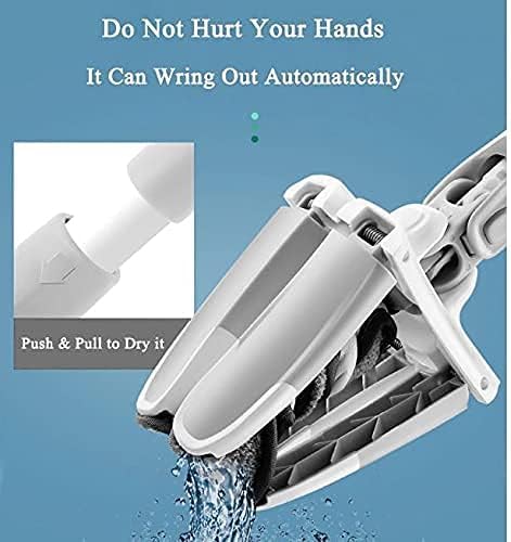 Rotating X Mop Flat Microfiber Floor Mop with 360° Squeeze System