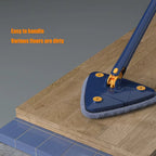 Extendable Triangle Mop 360 Twist Squeeze Window Glass Toilet Bathroom Floor Household Cleaning