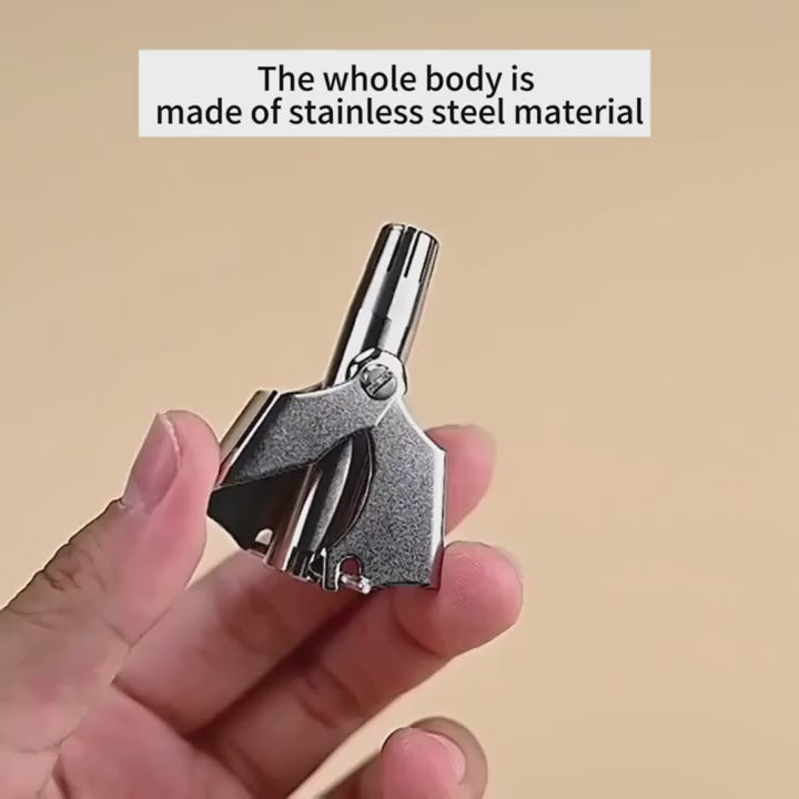 Mini Portable Stainless Steel Nose Hair Trimmer – Manual Safe Grooming Tool for Men & Women