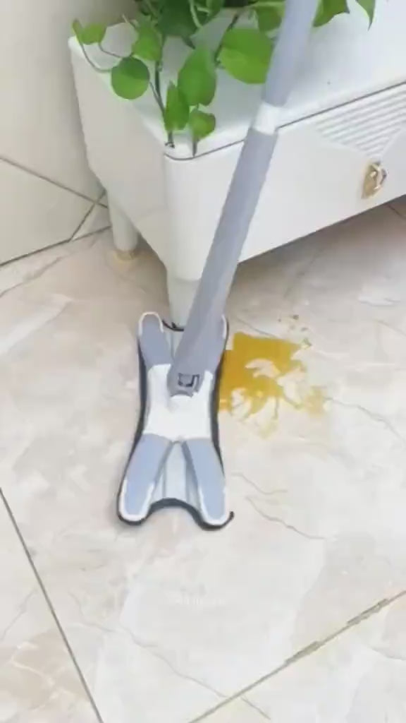 Rotating X Mop Flat Microfiber Floor Mop with 360° Squeeze System